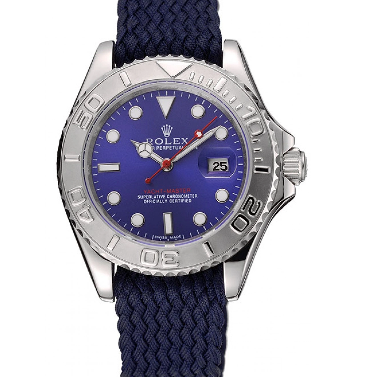 Dial Blue 1453868 Yacht Bracelet Rolex Master Fabric Blue 0727